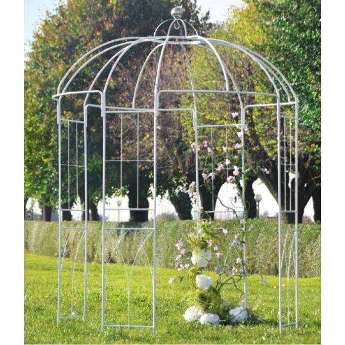 GAZEBO METALLO BIANCO D200 H27